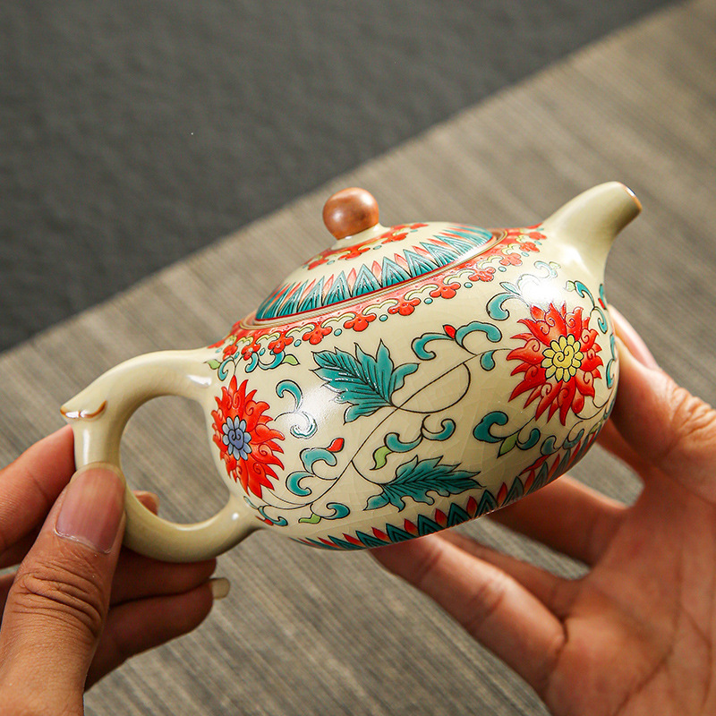 Beige Ru Ware Teapot 50