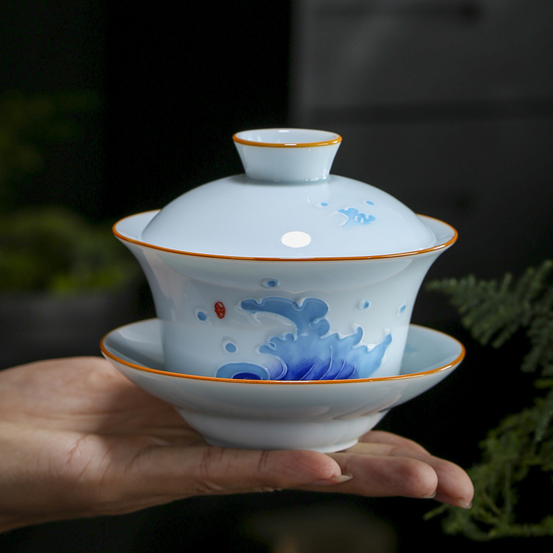 Hand-Painted Ceramic Tea-Steeping Bowl 35