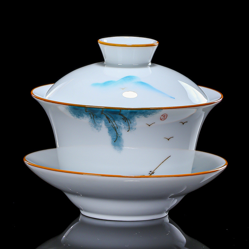 Hand-Painted Ceramic Tea-Steeping Bowl 35