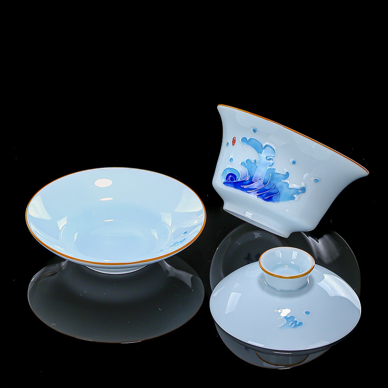 Hand-Painted Ceramic Tea-Steeping Bowl 35