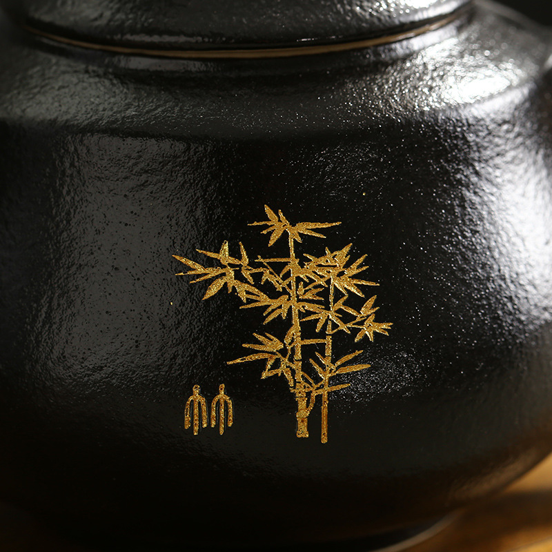 Heitao Lubao Black Pottery Gaiwan Teapot 47