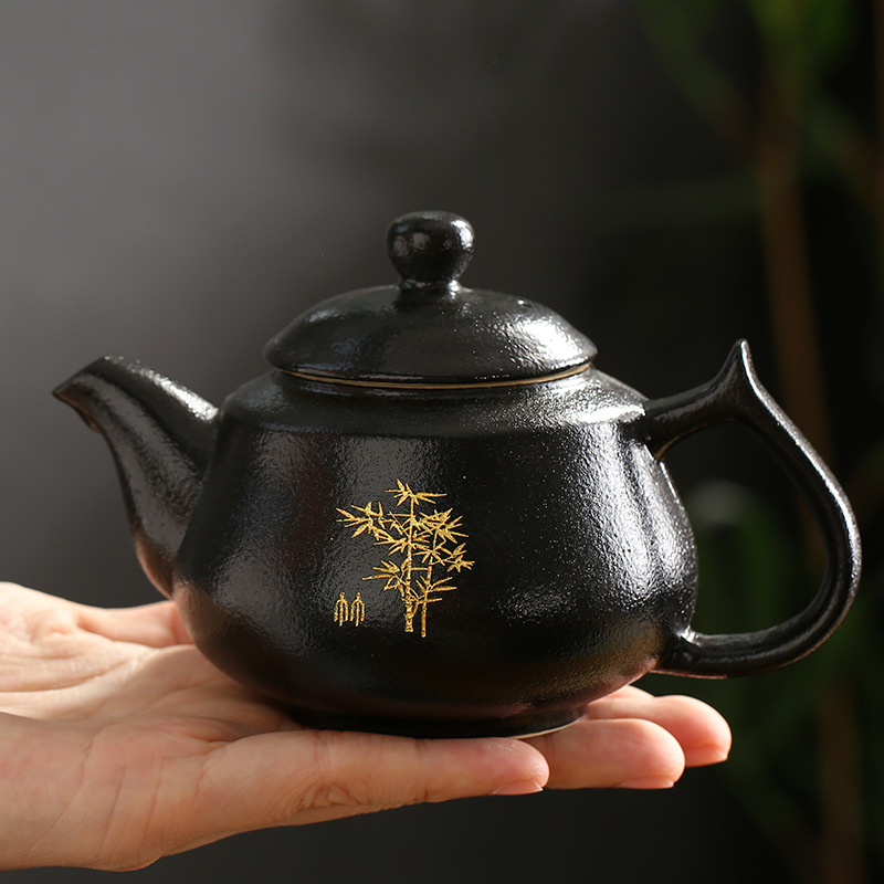 Heitao Lubao Black Pottery Gaiwan Teapot 47