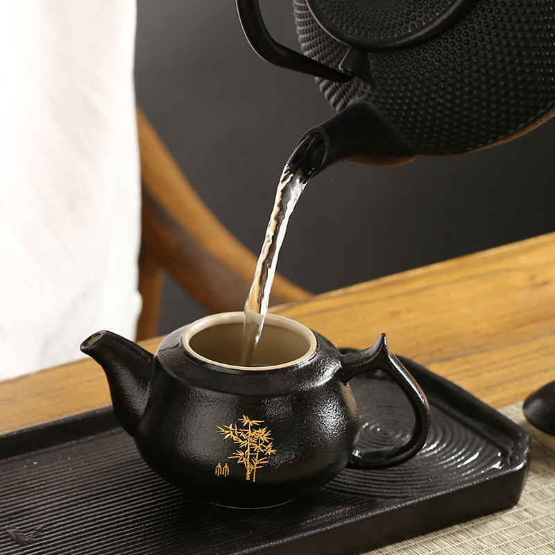 Heitao Lubao Black Pottery Gaiwan Teapot 47