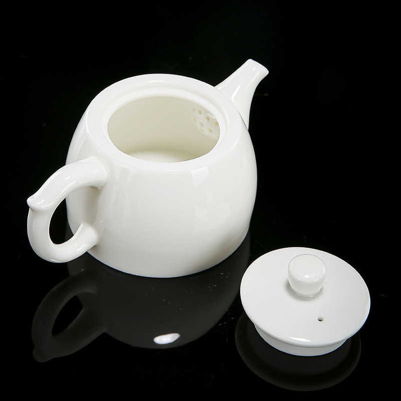 350ml Mutton-Fat Jade White Porcelain Teapot 20