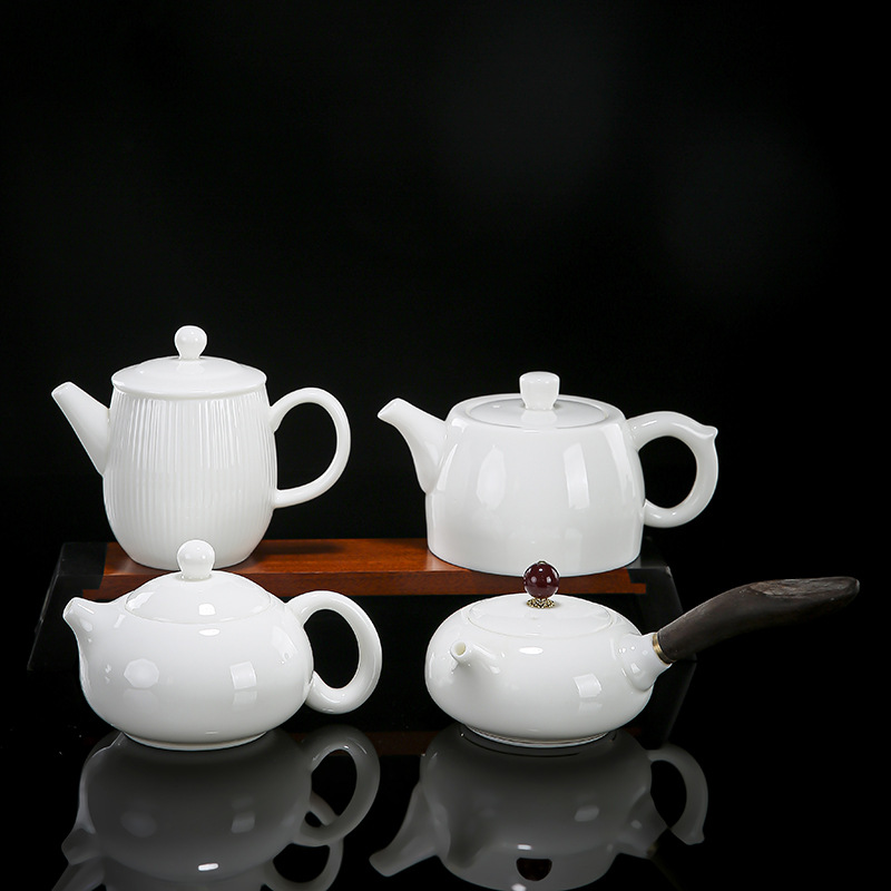 350ml Mutton-Fat Jade White Porcelain Teapot 20