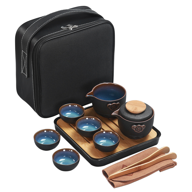 Home Tea Set: Black Pottery Gongfu Tea Ware 10