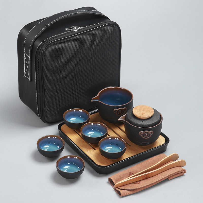 Home Tea Set: Black Pottery Gongfu Tea Ware 10