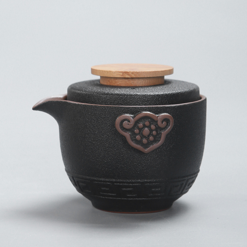 Home Tea Set: Black Pottery Gongfu Tea Ware 10